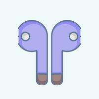 ícone fones de ouvido. relacionado para computador símbolo. rabisco estilo. simples Projeto editável. simples ilustração vetor