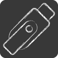 ícone Pen drive. relacionado para computador símbolo. giz estilo. simples Projeto editável. simples ilustração vetor