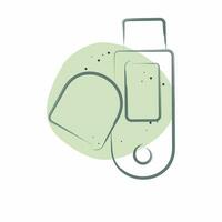 ícone USB. relacionado para computador símbolo. cor local estilo. simples Projeto editável. simples ilustração vetor