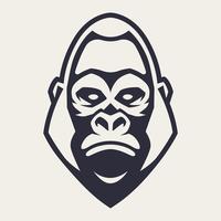 ícone de vetor de mascote de gorila