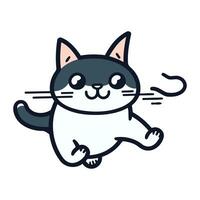 fofa gato mascote kawaii desenho animado vetor ilustração ícone de design estilo