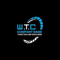 wtc carta logotipo vetor projeto, wtc simples e moderno logotipo. wtc luxuoso alfabeto Projeto