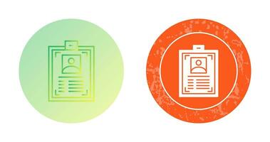ícone de vetor de cartão de identificação