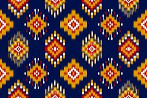 padrão sem emenda de ikat étnico em tribal. impressão de ornamento étnico geométrico asteca. estilo padrão ikat. vetor