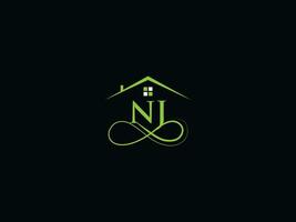 real Estado nj logotipo imagem, luxo nj moderno construção carta logotipo vetor