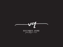 assinatura vq moda logotipo ícone, luxo vq qv logotipo carta Projeto para fazer compras vetor