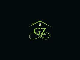 criativo gz real Estado logotipo, inicial gz logotipo carta ícone vetor para construção