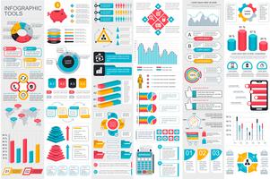 Modelo de design do vetor de elementos de visualização de elementos infográfico