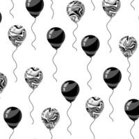 desatado padronizar Preto mármore balões. vetor ilustração para cartão, festa, projeto, folheto, poster, decoração, bandeira, rede, publicidade