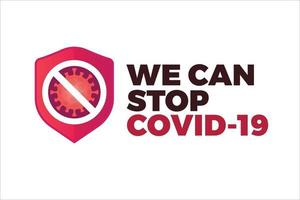 parar o vírus corona covid-19 vetor