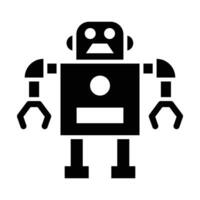 robô vetor glifo ícone para pessoal e comercial usar.