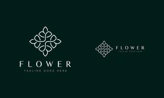 símbolo criativo da beleza do logotipo da flor vetor