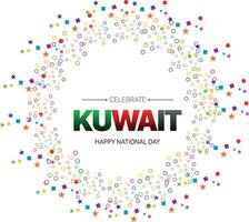 feliz Kuwait nacional dia, vetor ilustração para Dia 25 fevereiro celebração.