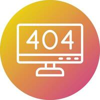 ilustração de design de ícone de vetor de erro 404