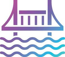 ilustração de design de ícone de vetor de ponte