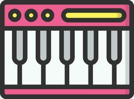 ilustração de design de ícone de vetor de piano