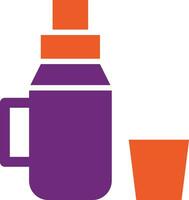 ilustração de design de ícone de vetor de garrafa térmica