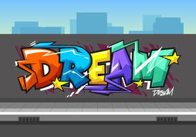 Vetor de graffiti de sonho