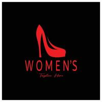 logotipo para mulheres Alto salto sapatos este é elegante e luxuoso e feminino. logotipo para negócios, mulheres sapato comprar, moda, sapato empresa, beleza. vetor