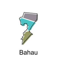vetor mapa cidade do Bahau Projeto modelo, Alto detalhado ilustração país dentro Ásia