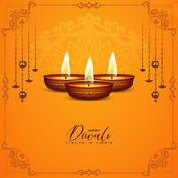 feliz diwali indiano festival clássico tradicional fundo vetor