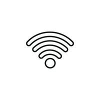 Wi-fi linha ícone isolado em branco fundo vetor