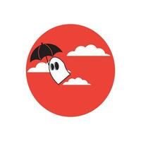 vôo fantasma logotipo ilustração vetor
