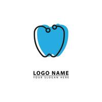 dental saúde clínica ícone logotipo vetor