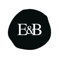 eb inicial logotipo carta escova monograma empresa vetor