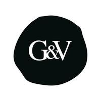 gv inicial logotipo carta escova monograma empresa vetor