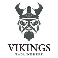 vetor ilustração viking com capacete.