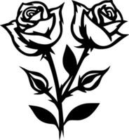 rosas, Preto e branco vetor ilustração