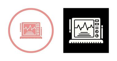 ícone de vetor de monitor de ekg