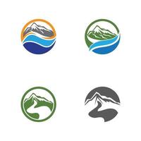 vetor de design de logotipo de paisagem montanhosa moderna simples