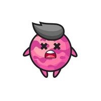 o personagem mascote da bola de sorvete morto vetor