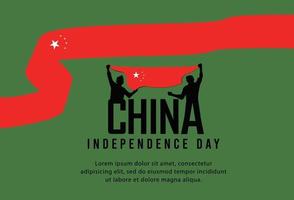 feliz dia da independência da china. ilustração vetorial vetor