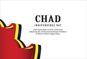 Feliz Dia da Independência do Chade. modelo vetor