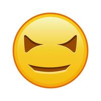 assustador dia das Bruxas face ampla Tamanho do amarelo emoji sorrir vetor