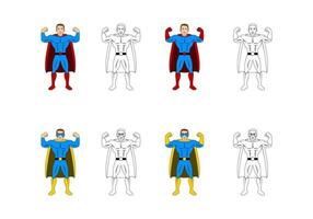 ilustração de desenho de personagem super-herói vetor