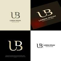 ub inicial moderno luxo logotipo modelo para o negócio vetor