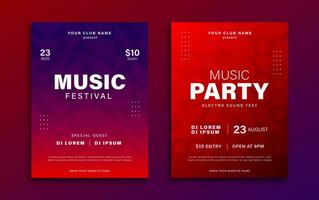 música festival poster. dinâmico colorida música cobrir Projeto. música festa folheto com abstrato gradiente formas. vetor ilustração