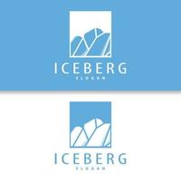 antártico frio montanha iceberg logotipo projeto, simples vetor modelo símbolo ilustração