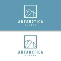 antártico frio montanha iceberg logotipo projeto, simples vetor modelo símbolo ilustração