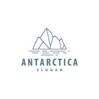 antártico frio montanha iceberg logotipo projeto, simples vetor modelo símbolo ilustração