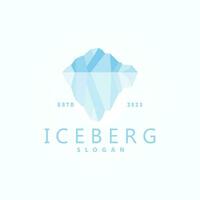 antártico frio montanha iceberg logotipo projeto, simples vetor modelo símbolo ilustração