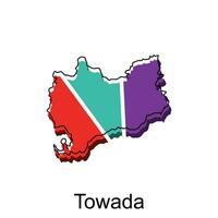 mapa cidade do towada projeto, Alto detalhado vetor mapa - Japão vetor Projeto modelo