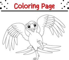 arara pássaro coloração página vetor