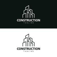 moderno cidade construção logotipo projeto, luxuoso e simples urbano arquitetura vetor