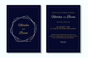 layout de convite de casamento vetor