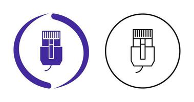 ícone exclusivo de vetor de cabo de internet